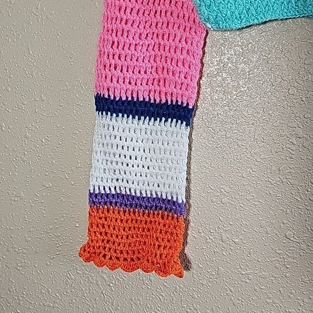 Rainbow Crochet Crop Top